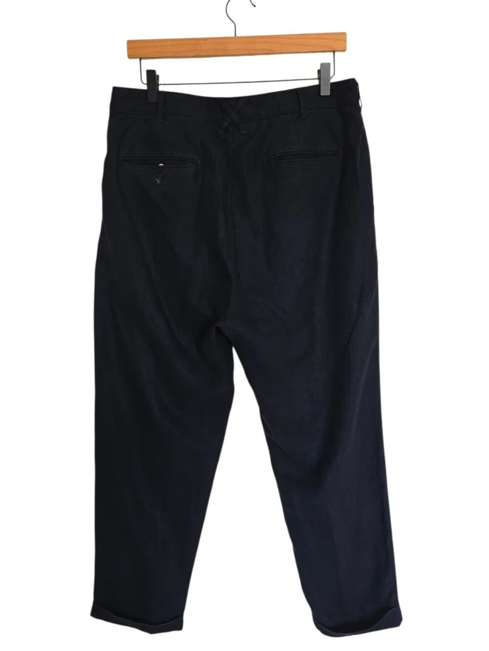Alex Mill Linen 100% Navy Blue Standard Pleated 100% Linen Pants Men's Size 31